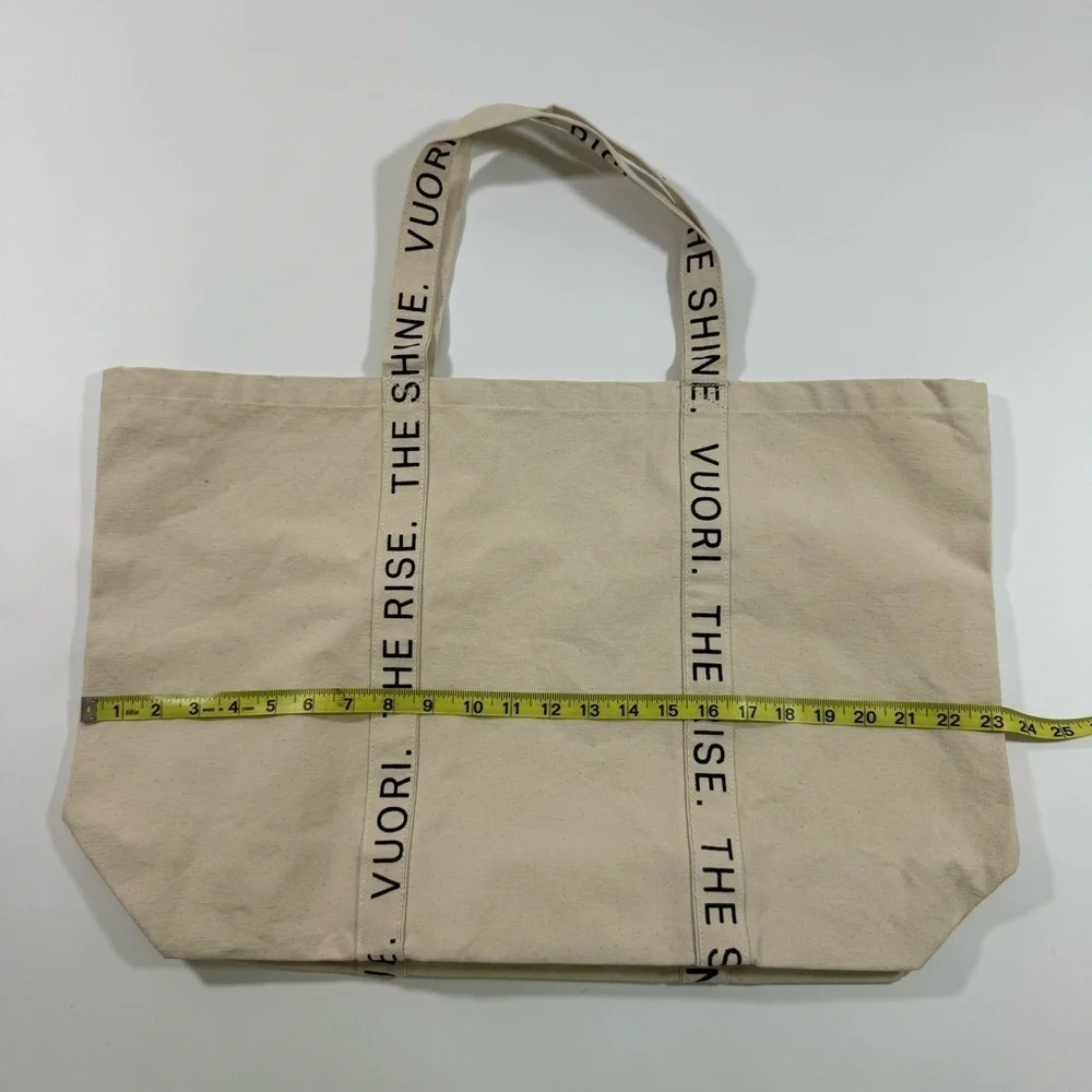 Vuori The Rise The Shine Canvas Tote Bag Limited Edition Reusable